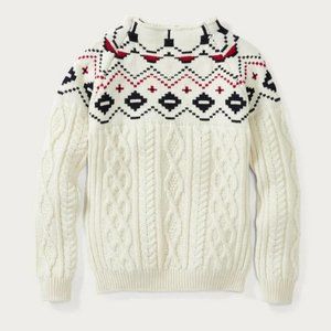 Peregrine Kendal Ecru Funnel Neck Sweater Large